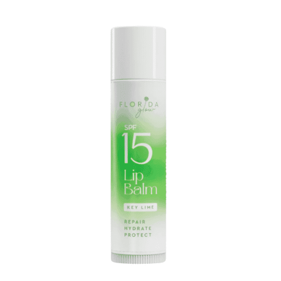 Florida Glow SPF15 Lip Balm with Sunflower Oil & Vitamin E, Hydrating Oxybenzone Free Lip Sunscreen