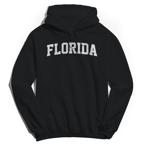 Florida Graphic Black Men's Cotton Pullover Hoodie