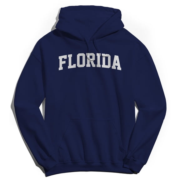 Florida Graphic Navy Men's Cotton Pullover Hoodie