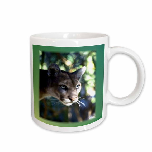 3drose, Florida Green Eyed Panther, 15oz Mug