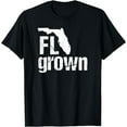 thumbnail image 1 of Florida Grown T-shirt FL Home State Shirt Distressed Gift T-Shirt Black Medium, 1 of 4
