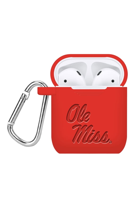 Ole Miss Rebels Debossed Silicone AirPods Case Cover