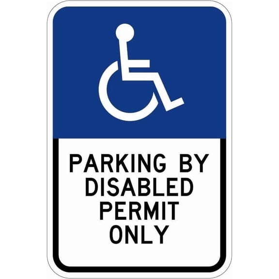 Florida Handicap Parking Sign Parking Signs Metal Sign Tin Sign 12x16 Inch - Caution Safety Warning Security Signs Indoor & Outdoor Signs for Home, Office, Work