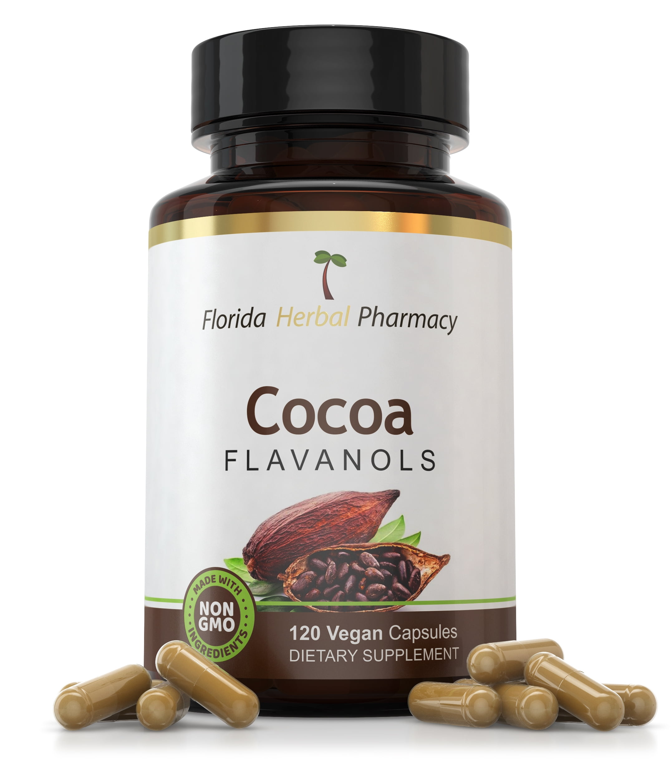 Florida Herbal Pharmacy, Cocoa Flavanols Extract Capsules 101 (120