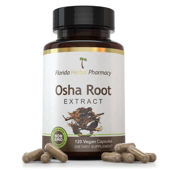 Florida Herbal Pharmacy, OSHA Root Extract Capsules 10:1 (120 Capsules) 500 mg per Capsule, 1000 mg Serving