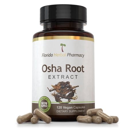 Florida Herbal Pharmacy, OSHA Root Extract Capsules 10:1 (120 Capsules) 500 mg per Capsule, 1000 mg Serving