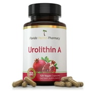 Florida Herbal Pharmacy Urolithin A Supplement, 500 mg per Capsule, 1000 mg Serving, 120 Capsules