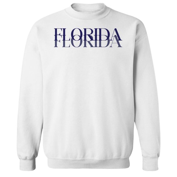 Florida Humor Graphic White Men's Crewneck Sweatshirt