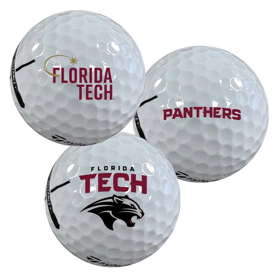 Florida Institute of Technology Panthers Logo Edition Officially Licensed NCAA Taylormade Distance+ Golf Balls 12-Pack (Dozen)