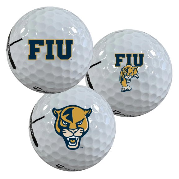 Florida International University Panthers Logo Edition Officially Licensed NCAA Taylormade Distance+ Golf Balls 12-Pack (Dozen)