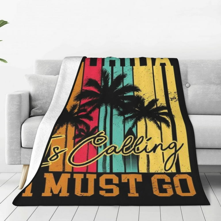 Florida Is Calling I Must Go Fun Beach Vacation Fleece Blanket Super Soft Cozy Throw Blanket Lightweight Fuzzy Comfy Flannel Blanket Warm Plush Throw Blankets For Couch Sofa Bed Walmart