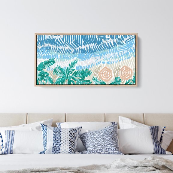 Florida Keys Beachscape "Between Tidelines Panoramic" Art Or Art, Unframed Paper Print