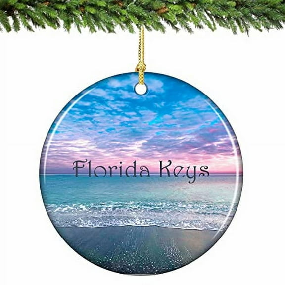 Florida Keys Christmas Ornament Porcelain 2.75 Inches