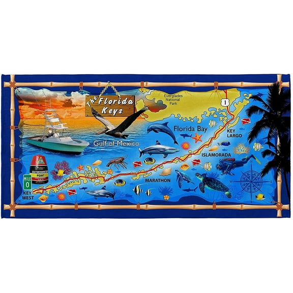 Florida KeysColor Multi 30 X 60 InchesTowel