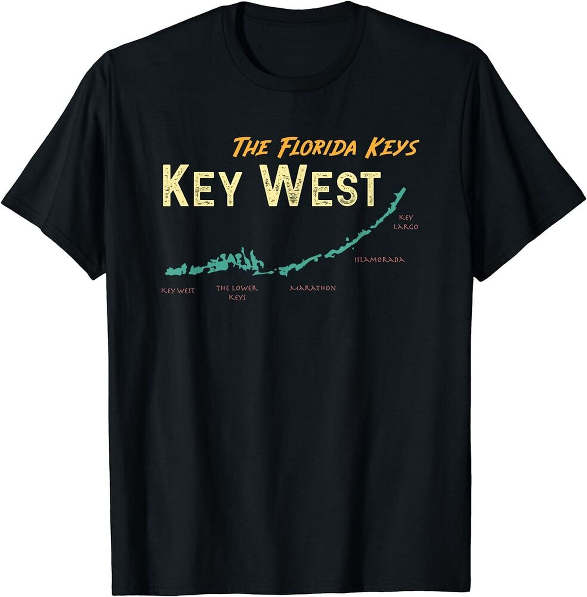 Florida Keys Map Key West, Great Gift Idea TShirt