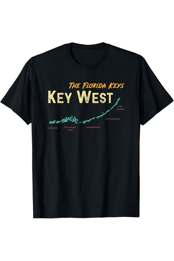 Florida Keys Map Key West T-Shirt