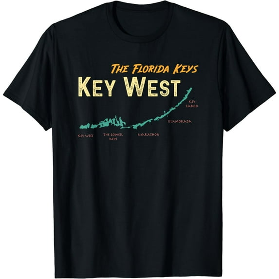 Florida Keys Map Key West T-Shirt
