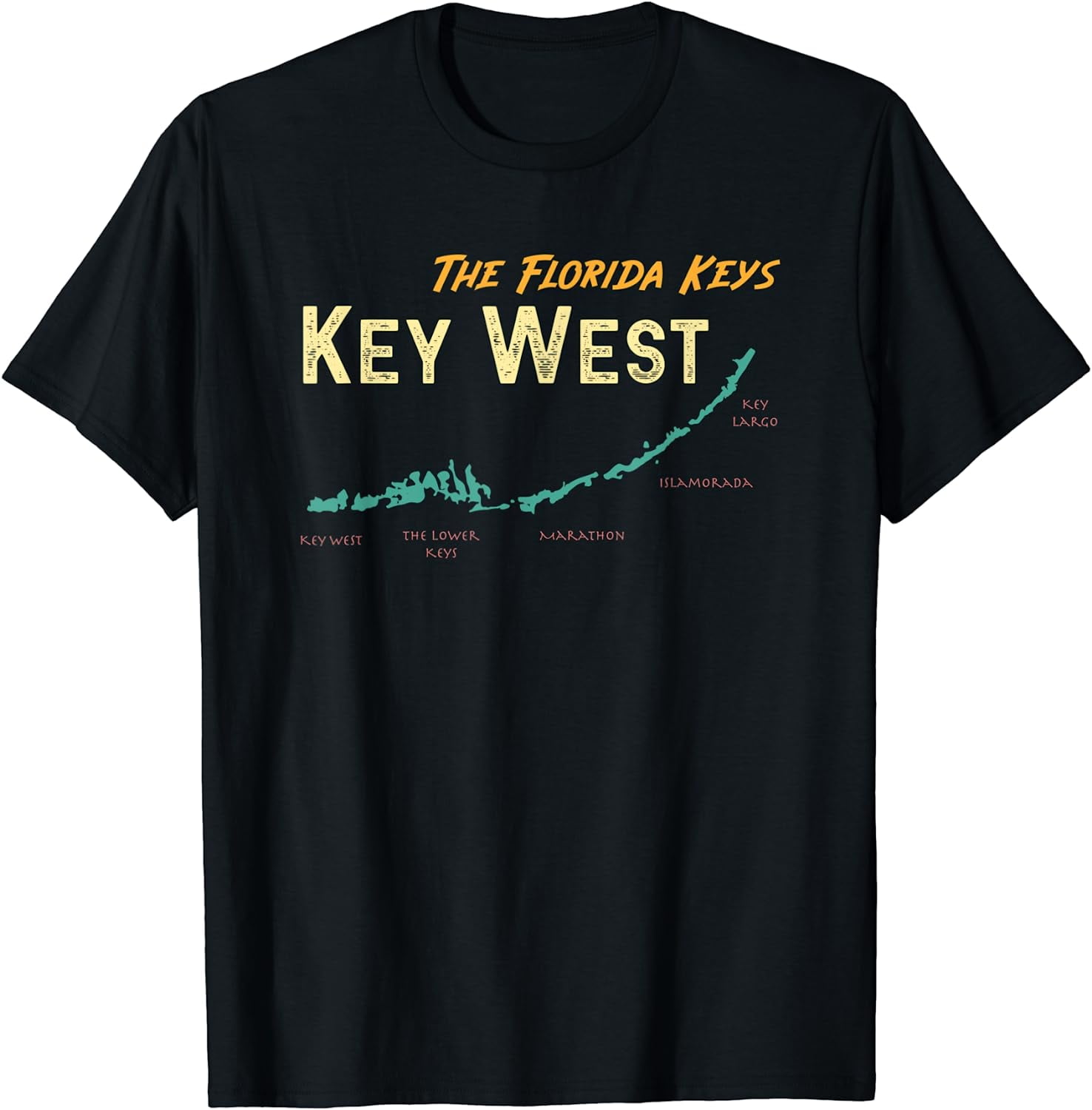 Buy Florida Keys Key West Map T-Shirt Online Jordan Ubuy