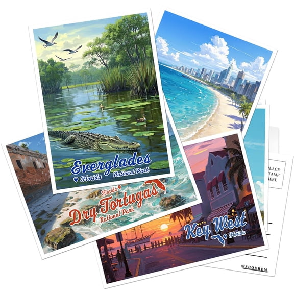 Florida Landmark Postcards Set of 24 4x6 Inches