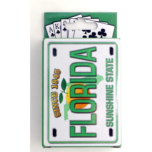 Florida License Plate Collectible Souvenir Playing Cards with Header