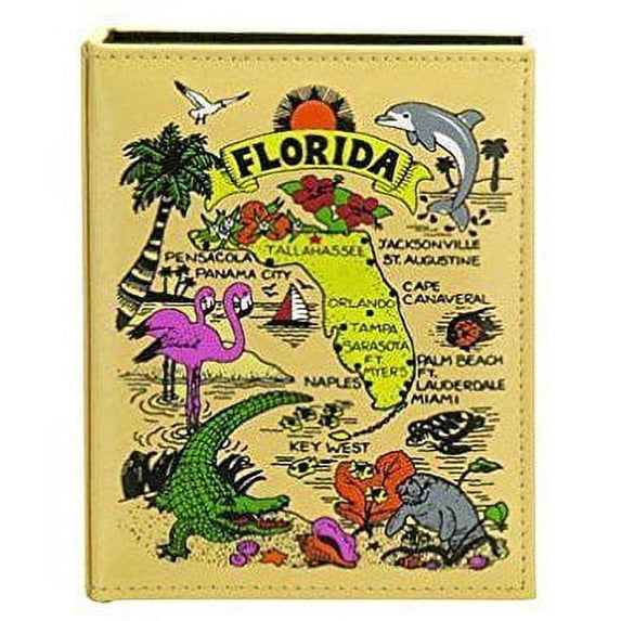 Florida Map Embossed Photo Album 200 Photos / 4x6