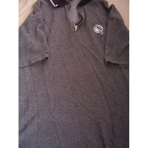 Florida Marlins Antigua golf or polo charcoal gray shirt