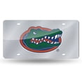 thumbnail image 1 of Florida NCAA Gators Silver Glitter Look 12x6 LASER License Plate Auto Tag, 1 of 5