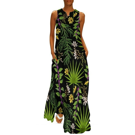 Florida Native Plants Long Dress dress for wom summer dresses for prom summer wom's dress02