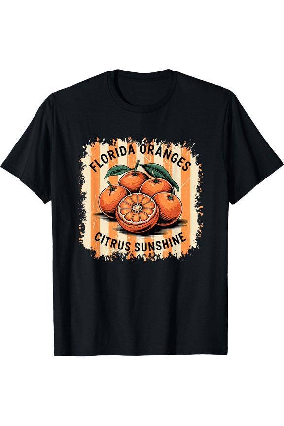 Florida Oranges Citrus Sunshine Retro T-Shirt, Unisex T-Shirt