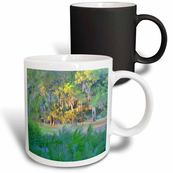 3drose, Florida Palm and Moss, 11oz Magic Transforming Mug