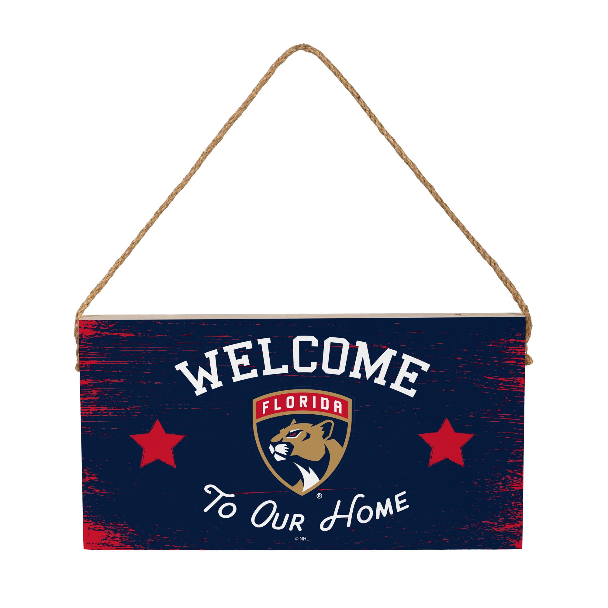 Florida Panthers 6" x 11" Welcome Home Wood Wall Sign with Rope Hanger ...