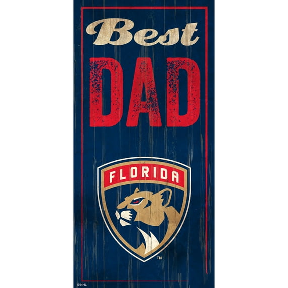 Florida Panthers 6" x 12" Best Dad Sign