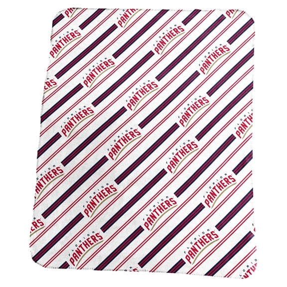 Logo Brands Florida Panthers 50" x 60" Classic Vertical Stripe Fleece Throw Blanket