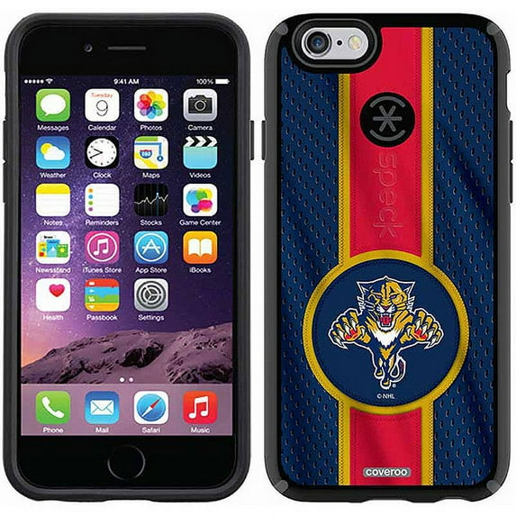 Florida Panthers Jersey Stripe Design on Apple iPhone 6 CandyShell Case by Speck