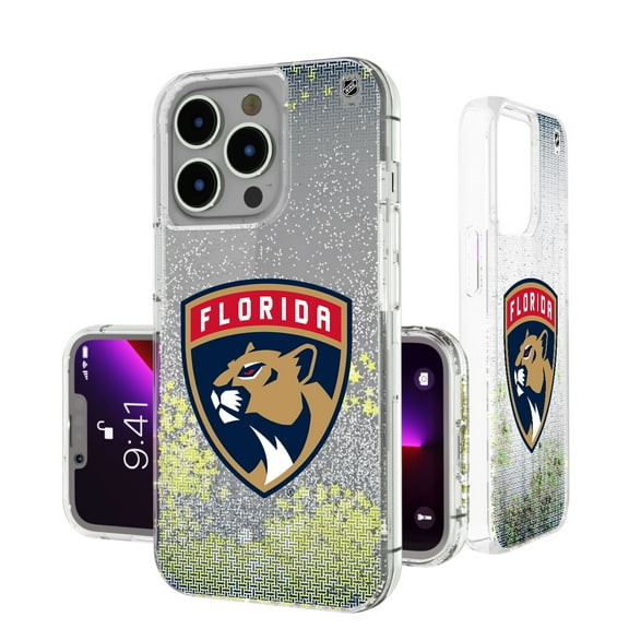 Florida Panthers Linen Logo iPhone Glitter Case