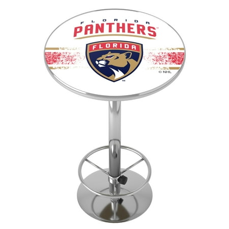 Florida Panthers NHL Chrome Pub Table - Red, Navy, Gold
