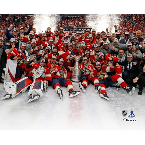 Florida Panthers Unsigned 2024 Stanley Cup Champions Team Celebration Photograph