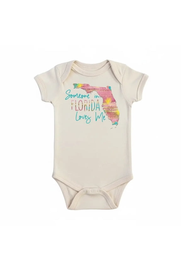 Florida Pink Newborn Baby Bodysuit