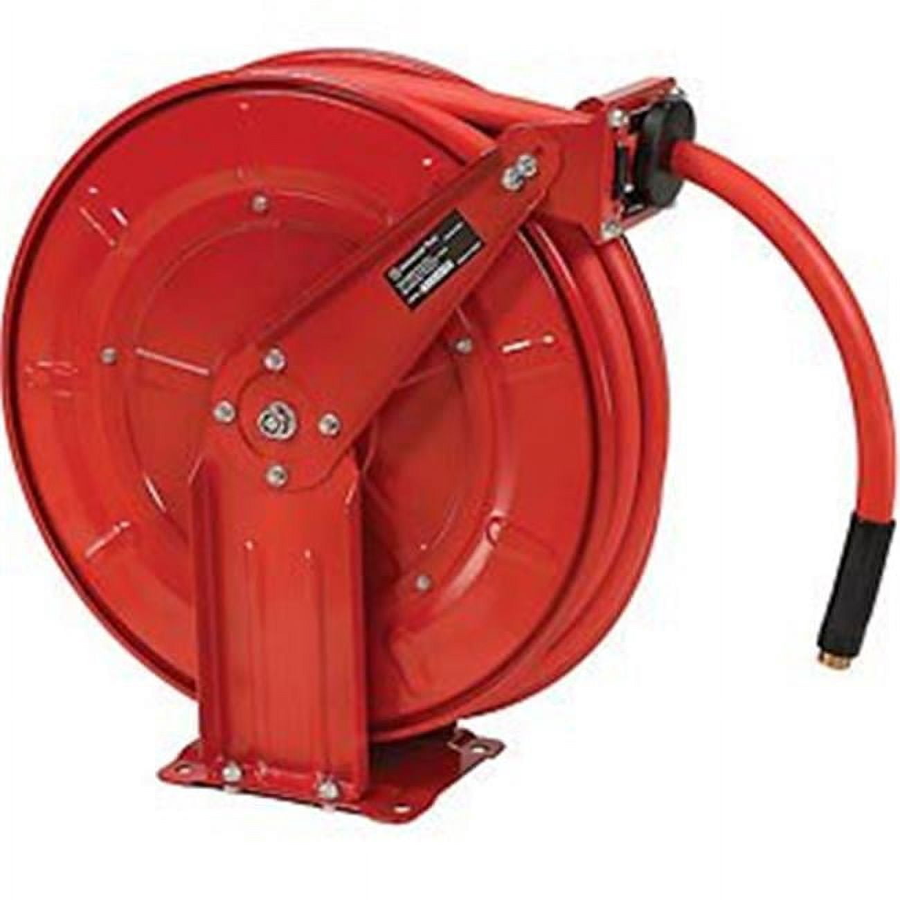 Florida Pneumatic 0.5 in. x 50 ft. Retractable Steel Hose Reel - Red