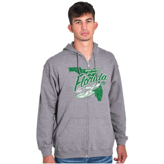 Florida Popeye in the Sunshine State Zip Up Hoodie Men's Women's Brisco Brands S