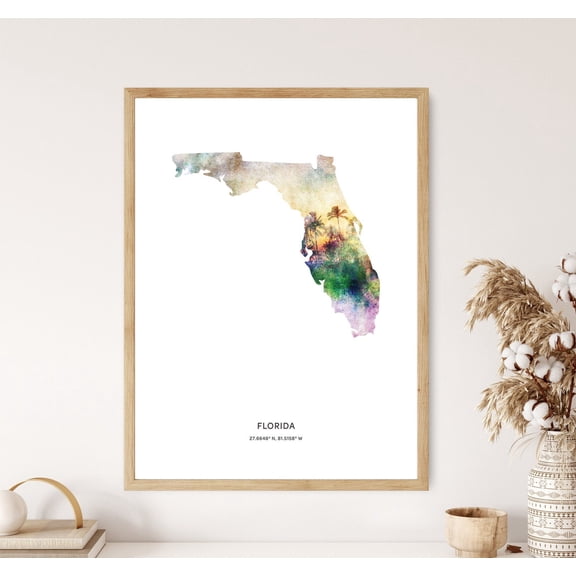 Florida Print Florida Print Florida Florida Florida Map Art Map Of Florida