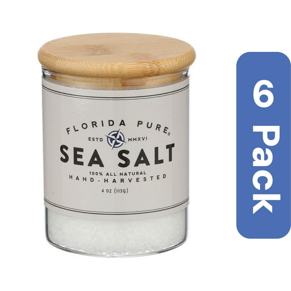 Florida Pure Sea Salt 4 oz (Pack of 6)