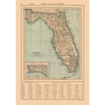 thumbnail image 1 of Historic State Map - Florida - Reynold 1921 - Vintage Wall Art, 1 of 4