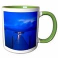thumbnail image 1 of 3drose, Florida, Sanibel, Private Dock at Dawn, 11oz Two-tone Green Mug, 1 of 6