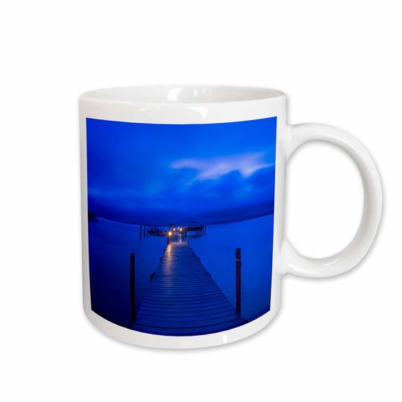 3drose, Florida, Sanibel, Private Dock at Dawn, 15oz Mug