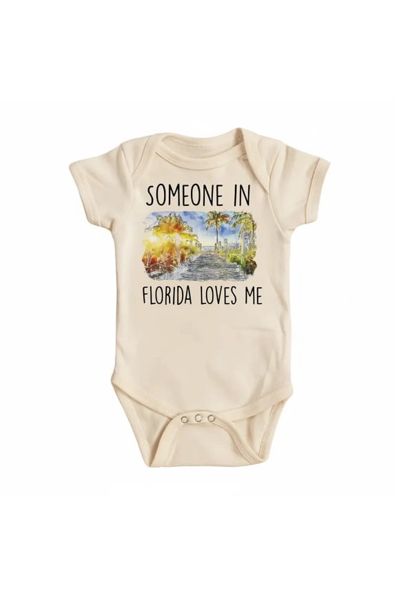 Florida Scene 2 Newborn Baby Bodysuit