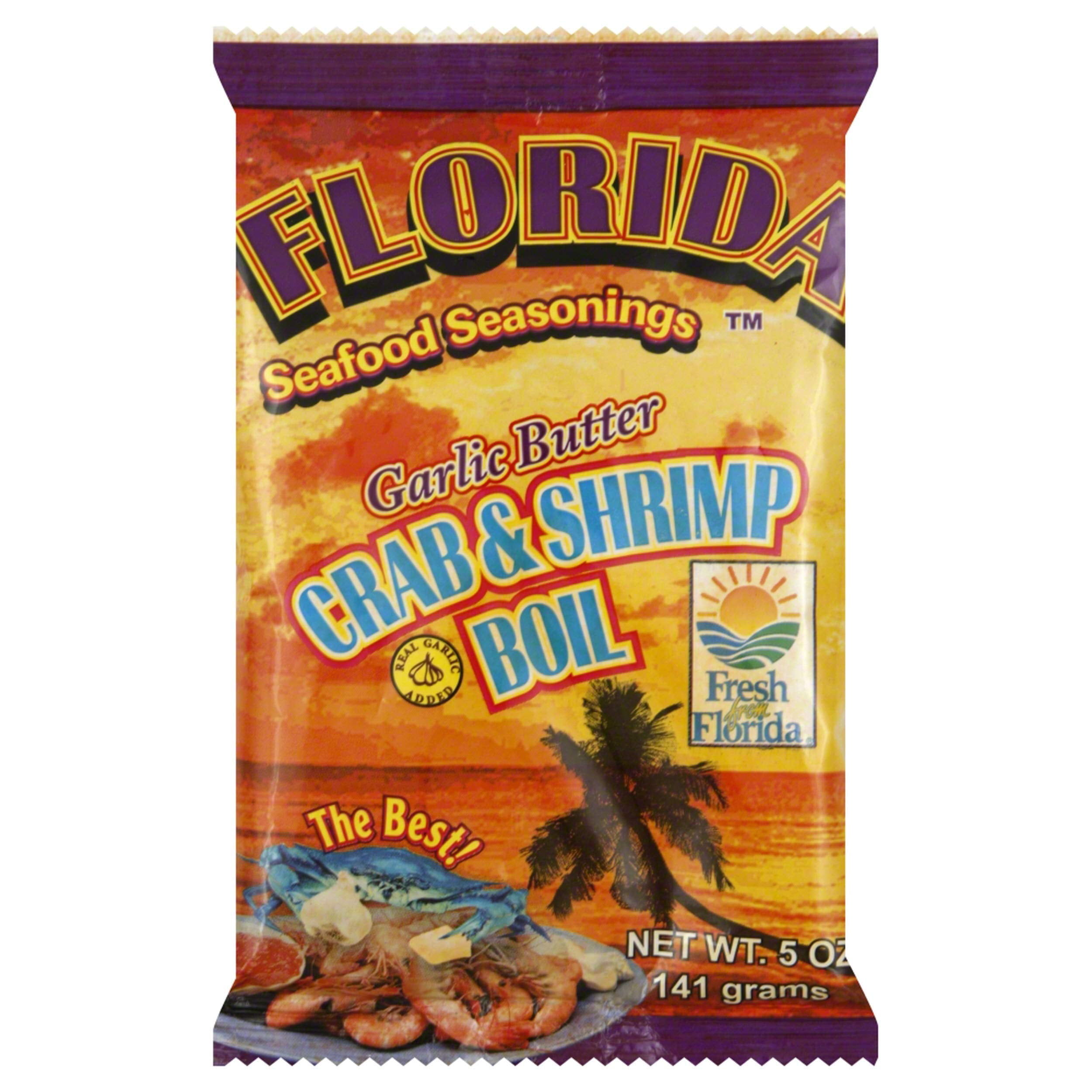 Florida Seafood Seasonings Crab AIF4 & Shrimp Boil Garlic Butter 5 oz