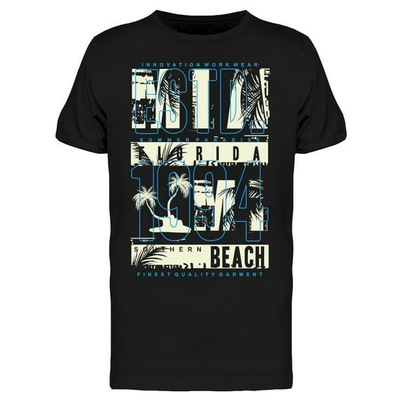 Florida, Southern Beach Design T-Shirt Men -Image by Shutterstock, Male x-Large