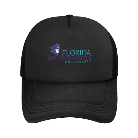 Florida Southwestern State College Solid Color Lightweight Adult Mesh Baseball Cap