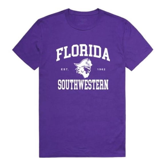 Florida Southwestern State College The Buccaneers Seal College T-Shirt, Purple - Small